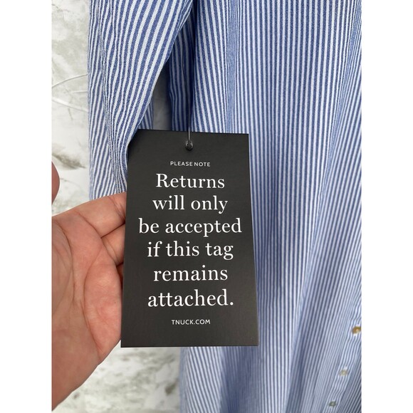 NWT XL Pomander Place Tuckernuck Blue
Stripe Maxi Shirt Dress Quiet Luxury - Picture 11 of 12